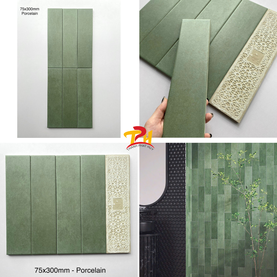 Gạch thẻ giả cổ màu xanh lá TPHM06C 11 Thiet ke chua co ten 5